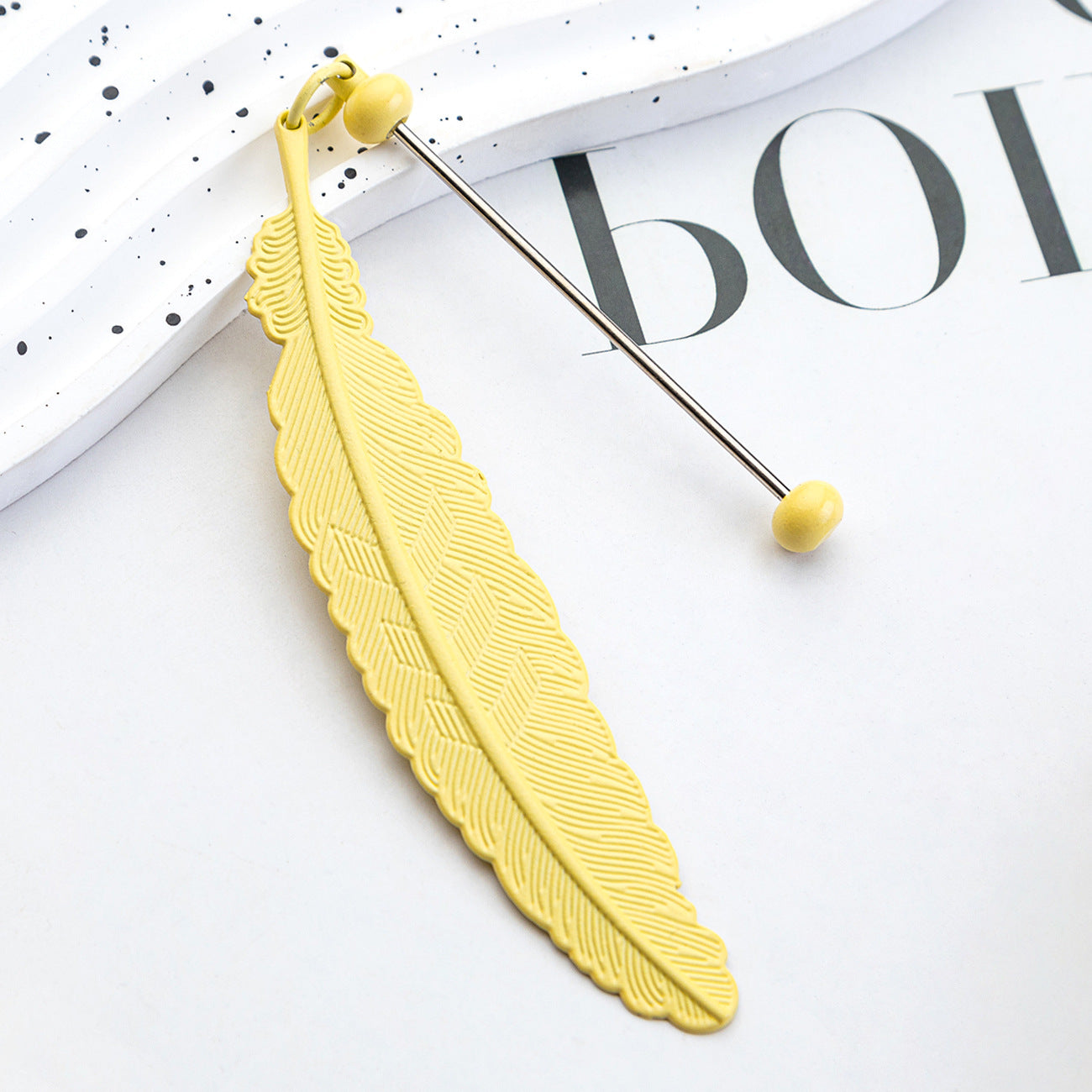 Wholesale Beadable Bar Feather Bookmark DIY Beaded Bookmark ACC-BM-HuaH002