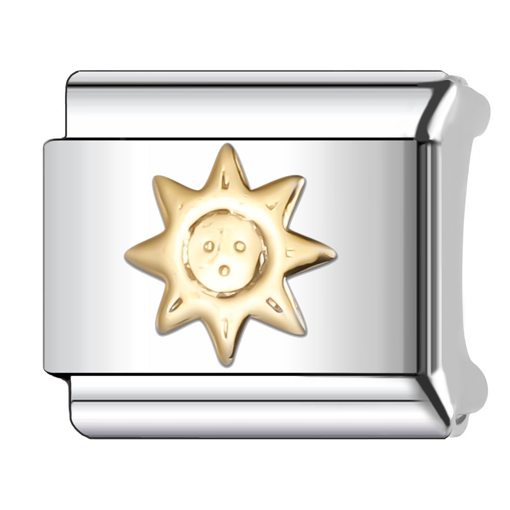 Wholesale 5pcs Italian Charm Bracelet 9mm DIY Splicing Cute Creative Stainless Steel Composable Bracelet