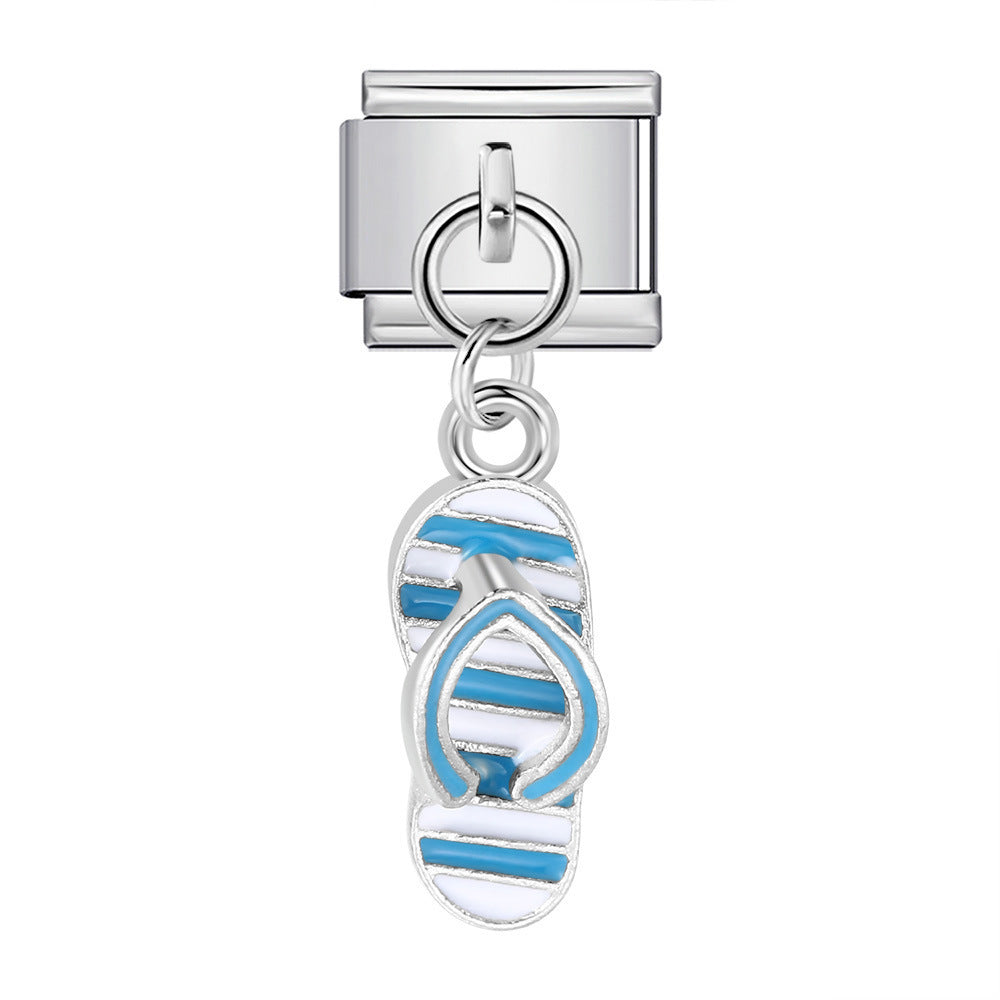 Wholesale 5pcs  Italian Charm Bracelet 9mm DIY  cute hookCreative Stainless Steel Composable Bracelet