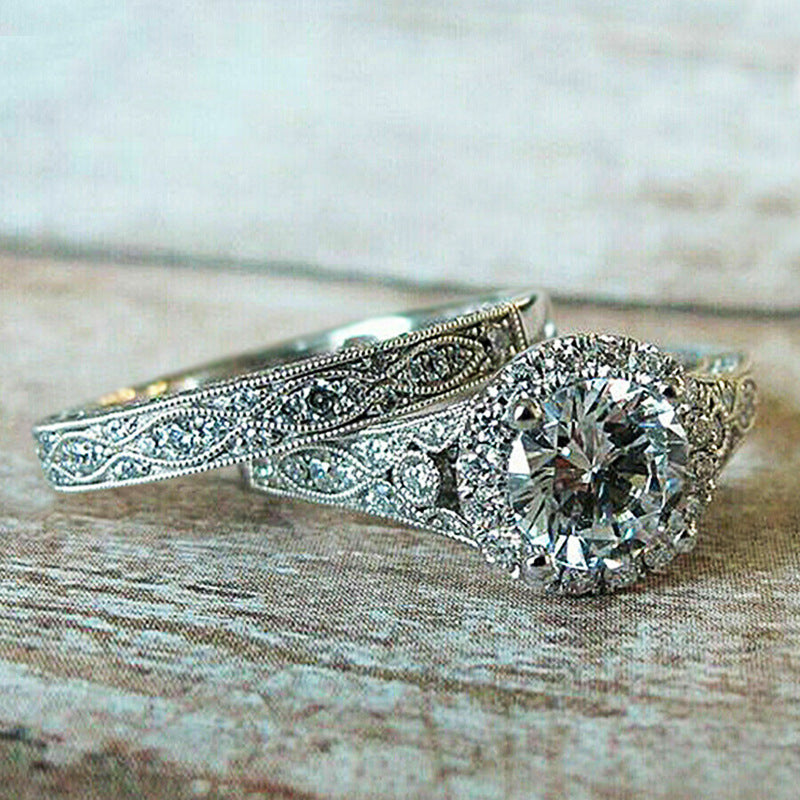 Wholesale Geometric Rings Matching Wedding Bands