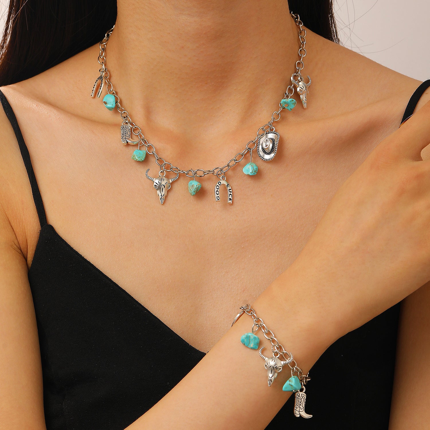 Wholesale Leather boots,  cowboy hat,  bracelet necklace ring