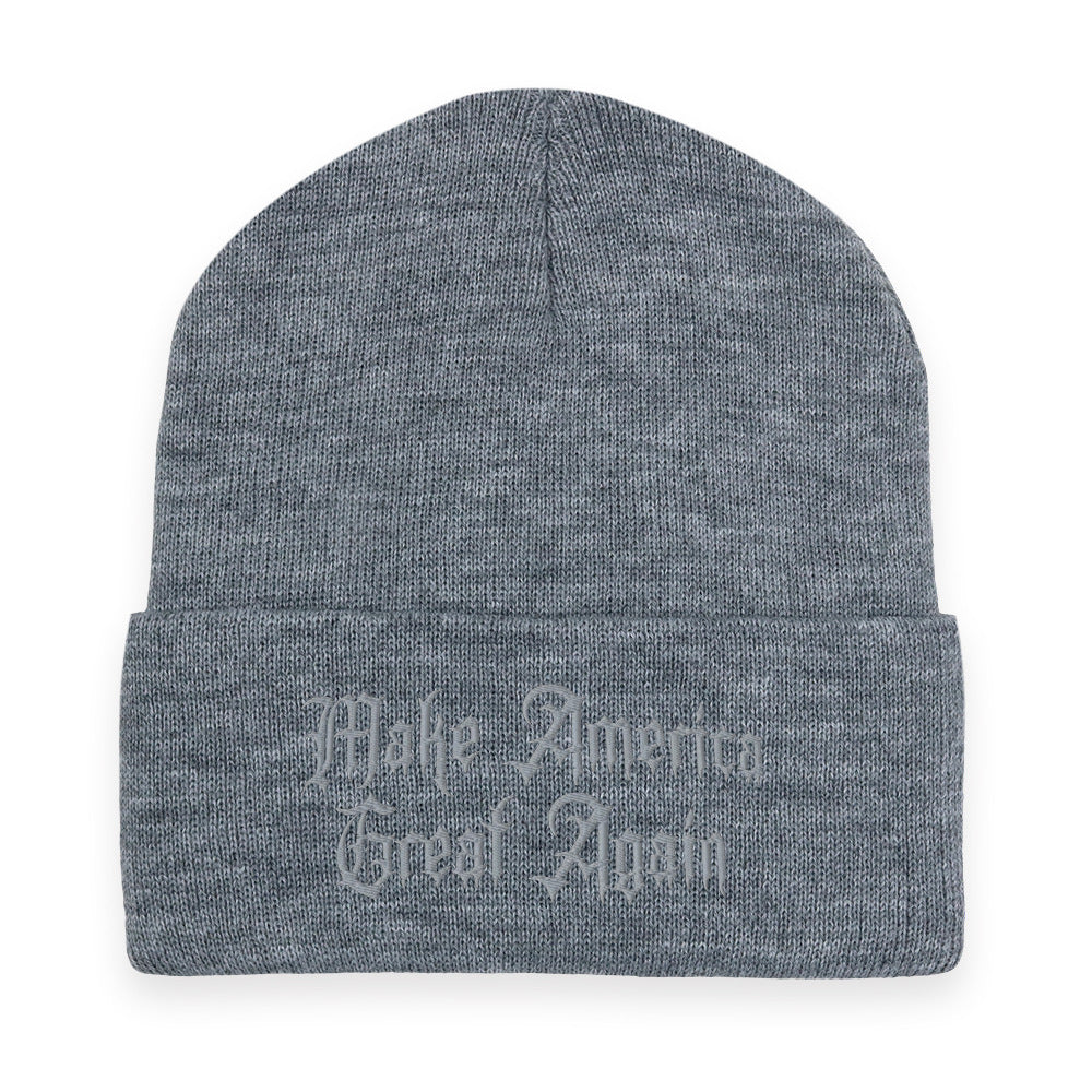 Wholesale Embroidered Gothic Dark Knitted Beanie