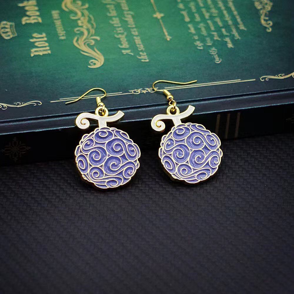 Wholesale Retro Strawberry Cherry Pineapple Cute Earrings Creative Earrings ACC-ES-Shiy002