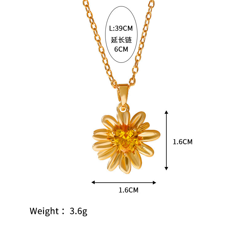 Wholesale  Stainless Steel  Devil's Eye Accessories Small Mushroom Bow Micro-inlaid Color Necklaces