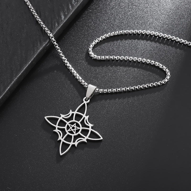 Wholesale Stainless Steel Square Cross Pendant Gold Necklace