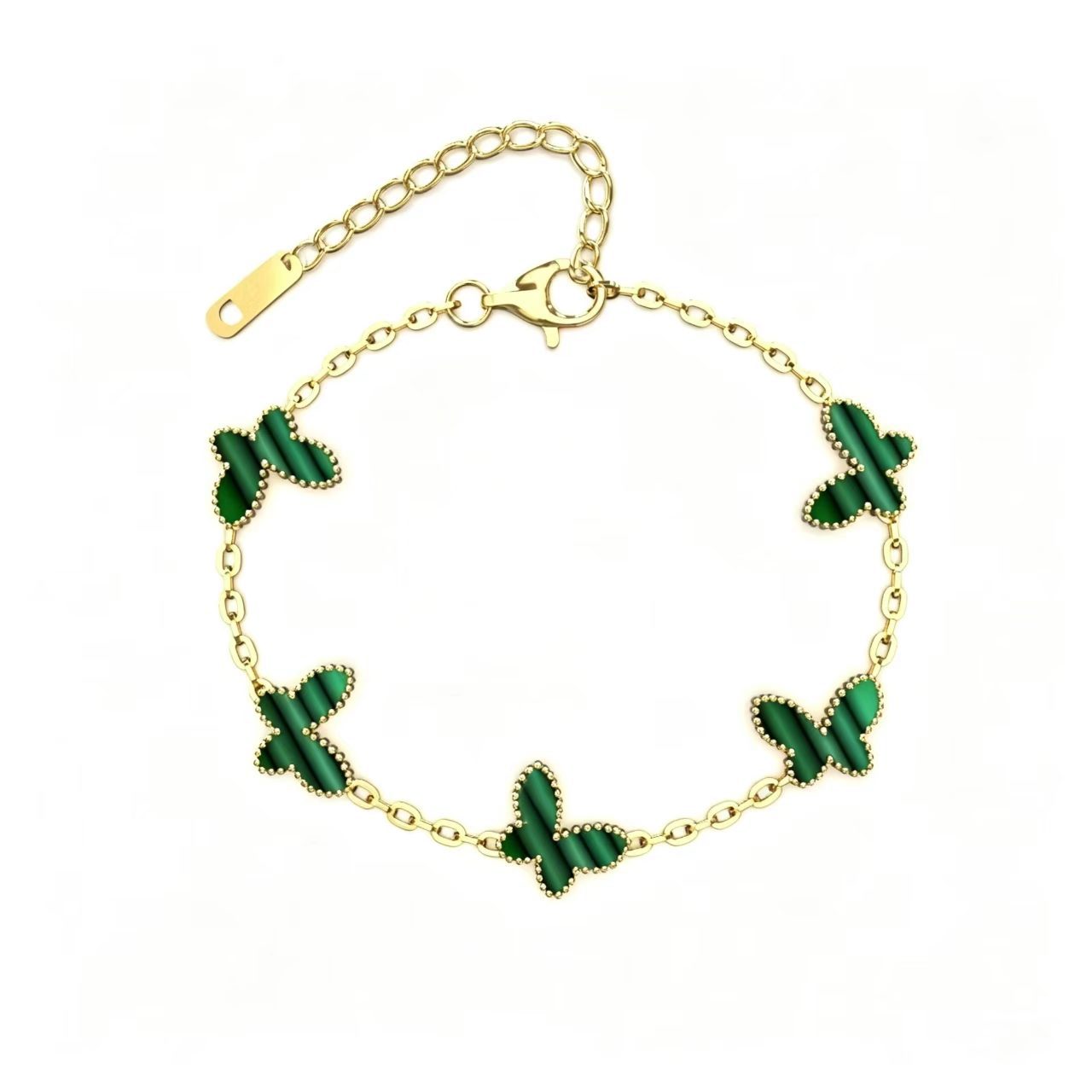 Wholesale Titanium Steel Butterfly Bracelet with Real Gold Plating - Light Luxury Jewelry Accessory for Everyday Wear,  Gift for Girls