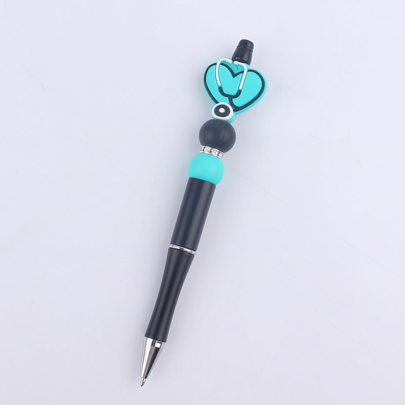 Wholesale Beaded Pen Stethoscope Love Silicone Ballpoint Pen