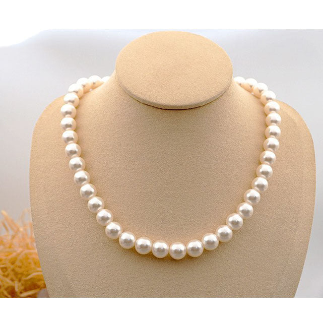 Wholesale S925 sterling silver ingot buckle pearl necklace