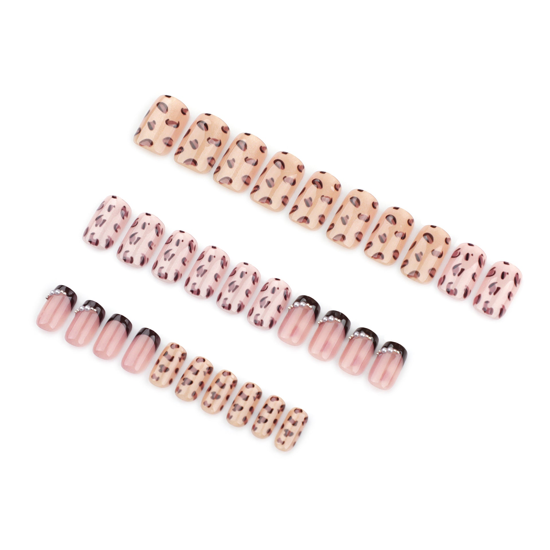 Wholesale 24 Pieces/boxLeopard Print Nails Kits Nail Stickers