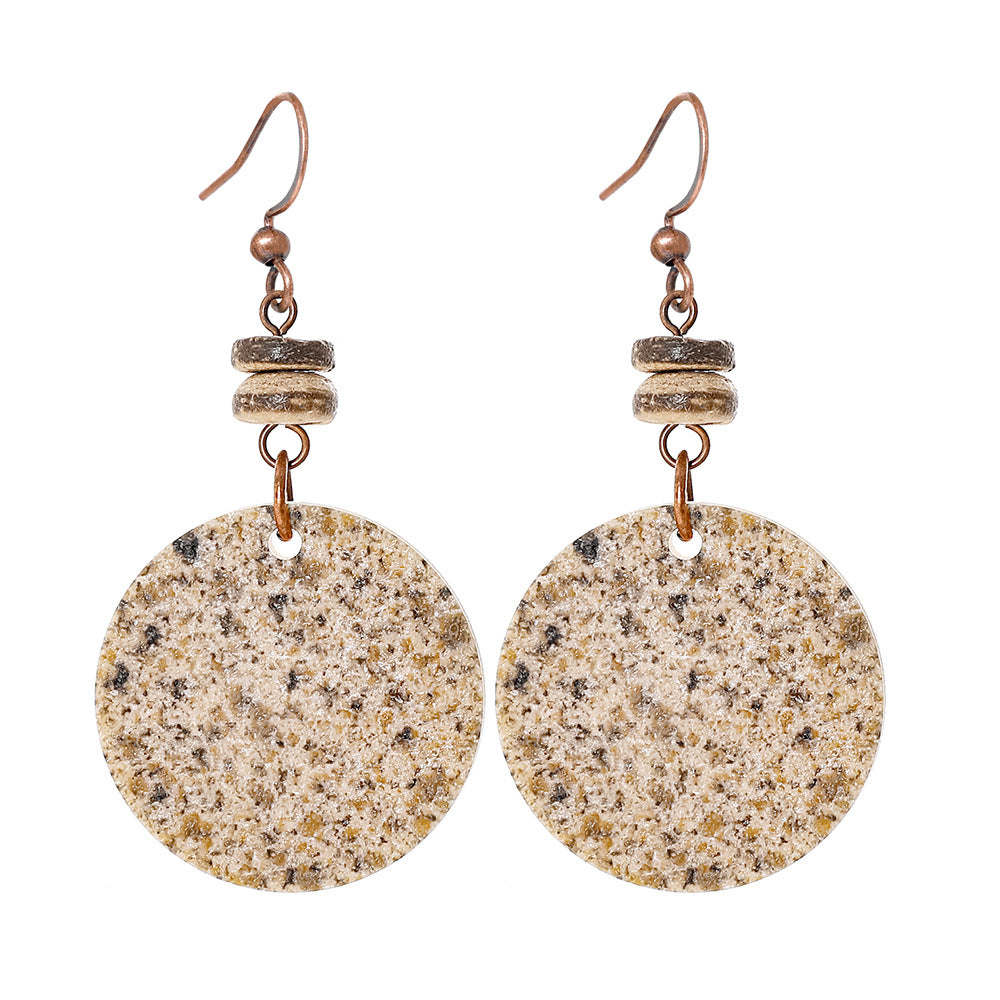 Wholesale Bohemian Geometric Tassel Earrings Set - Zinc Alloy Hollow Cloisonné - Fashion Accessory for Gift or Resale