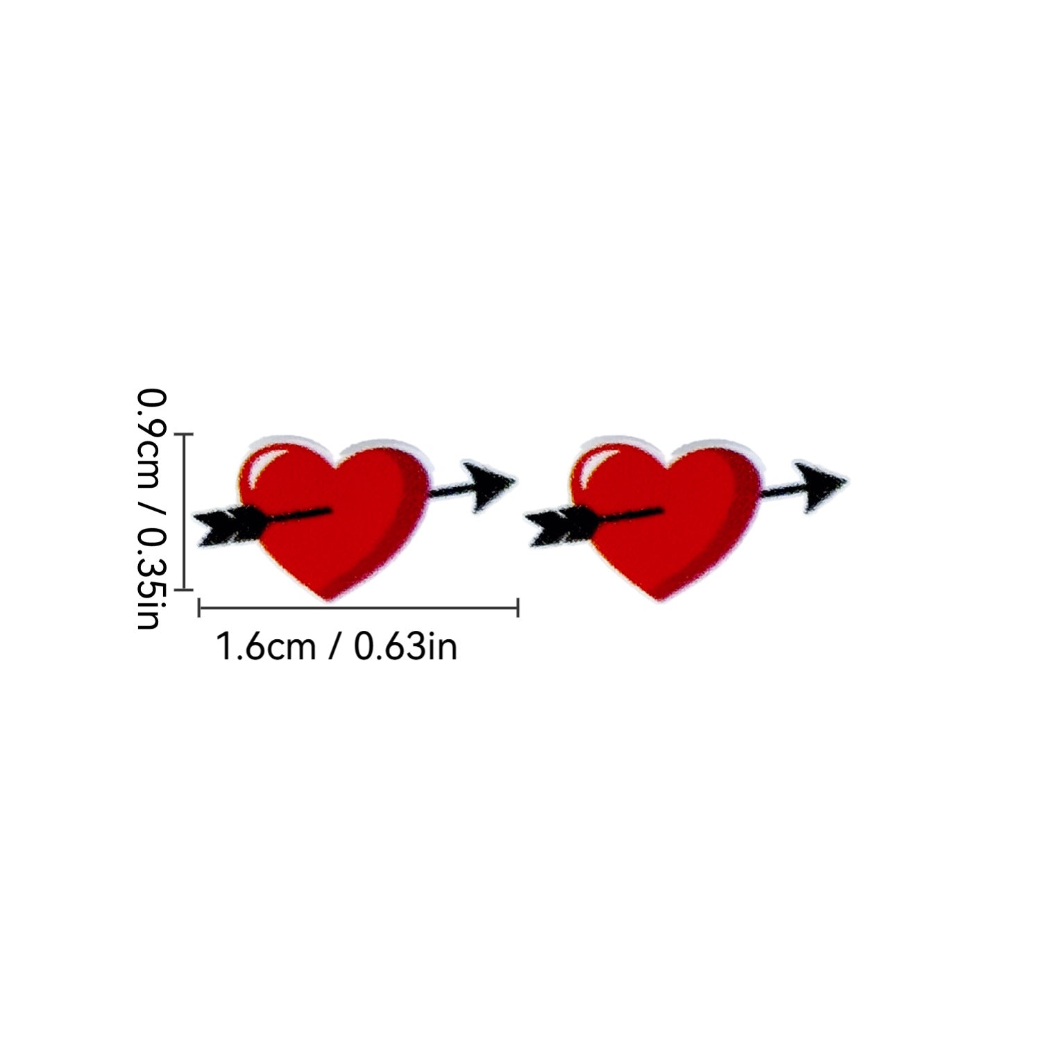 Wholesale Wooden Love Heart Cartoon Cupid Romantic Valentine's Day Earrings