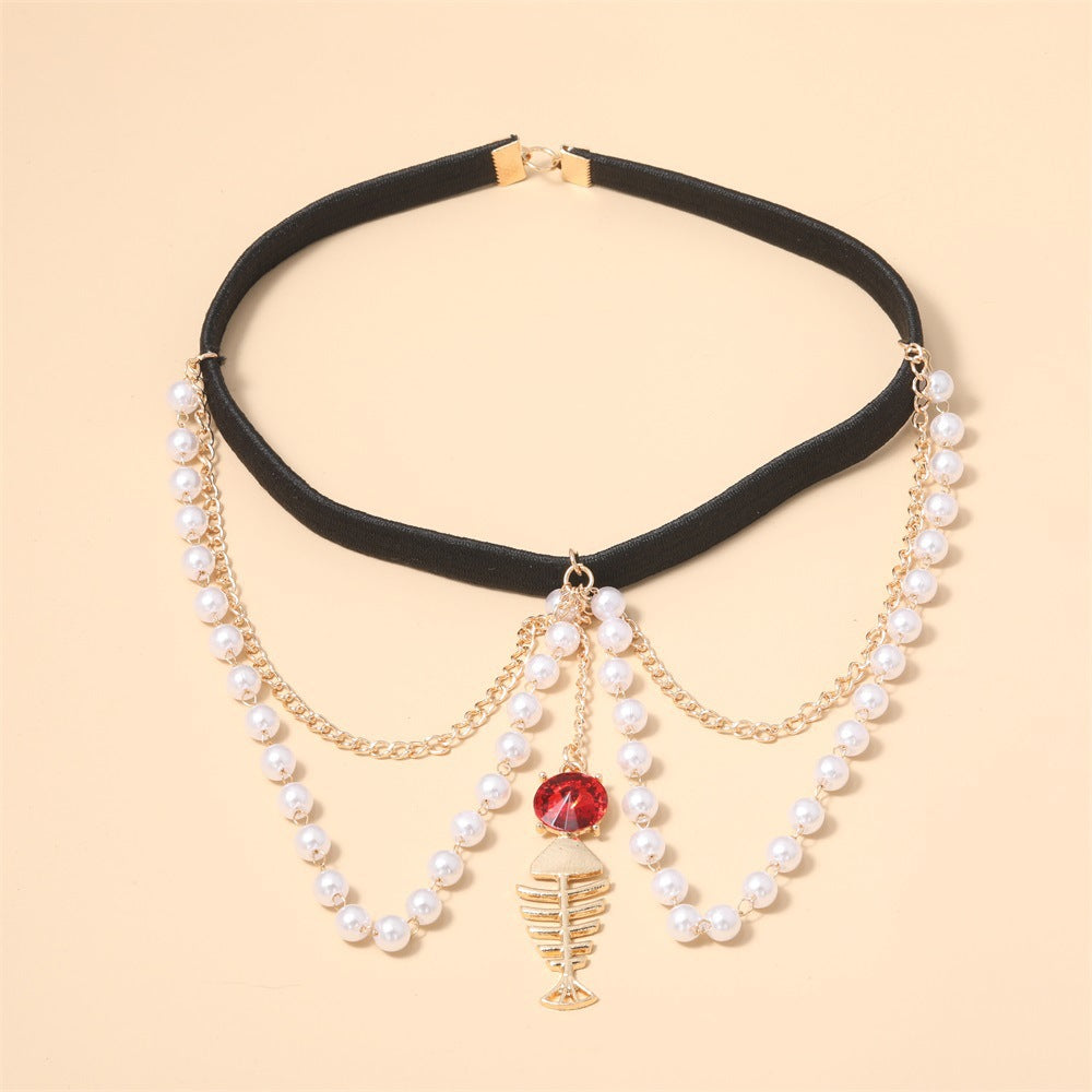 Wholesale Elastic rope double layer pendant chain leg chain