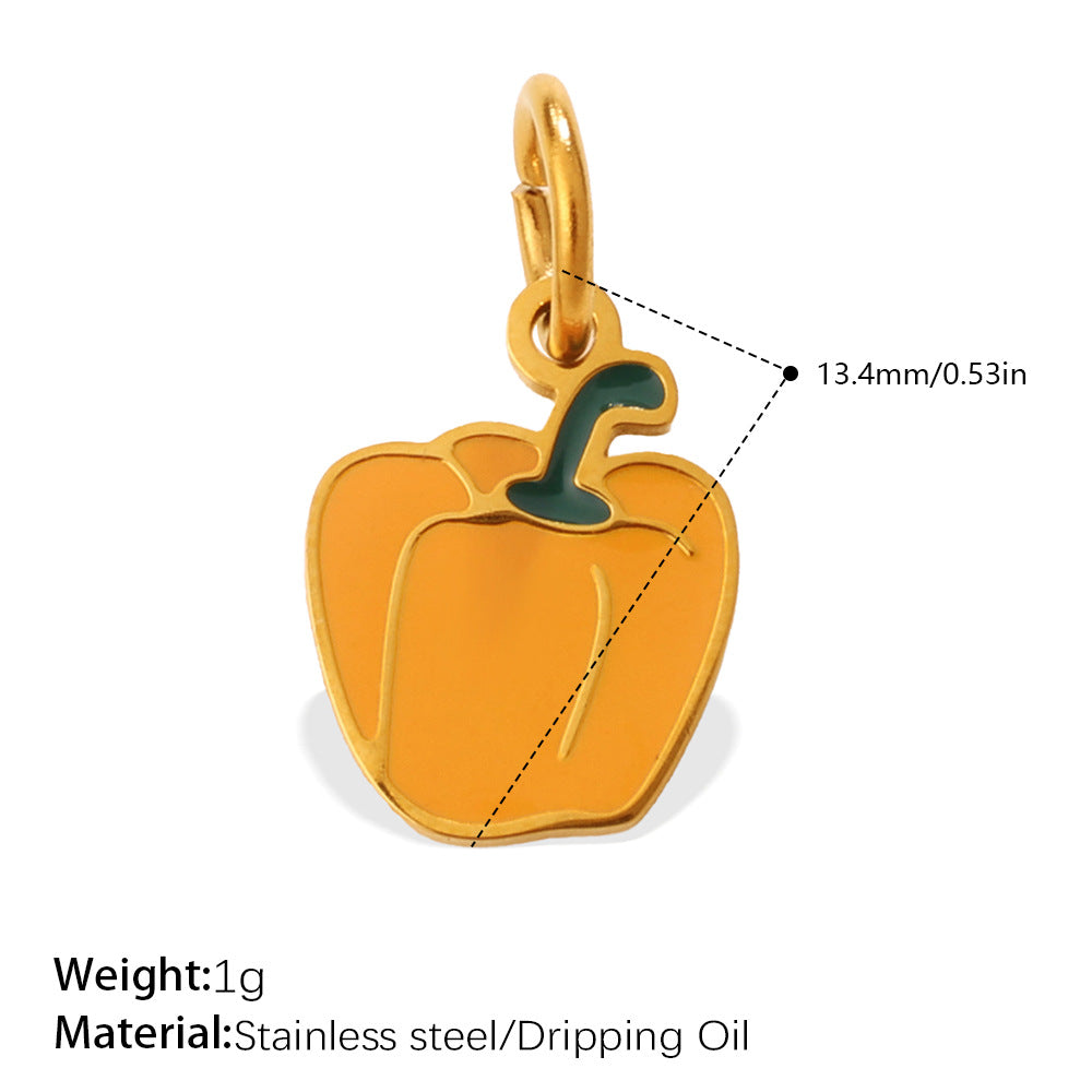 Wholesale Vegetable Series Dripping Oil Charms for Jewelry