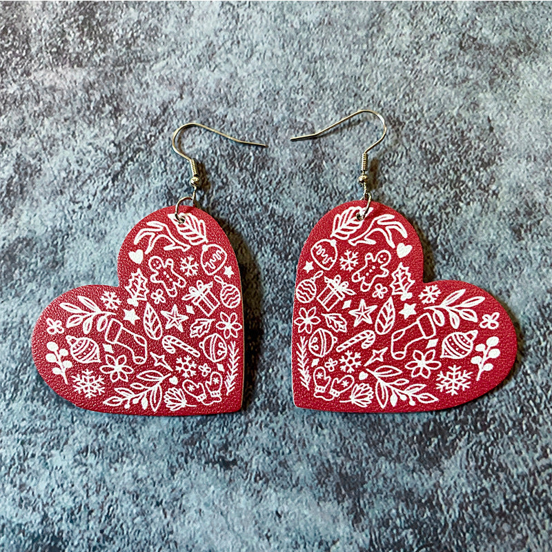 Wholesale Christmas Earrings Santa Claus Elk Leather Earrings ACC-ES-XinChuan028