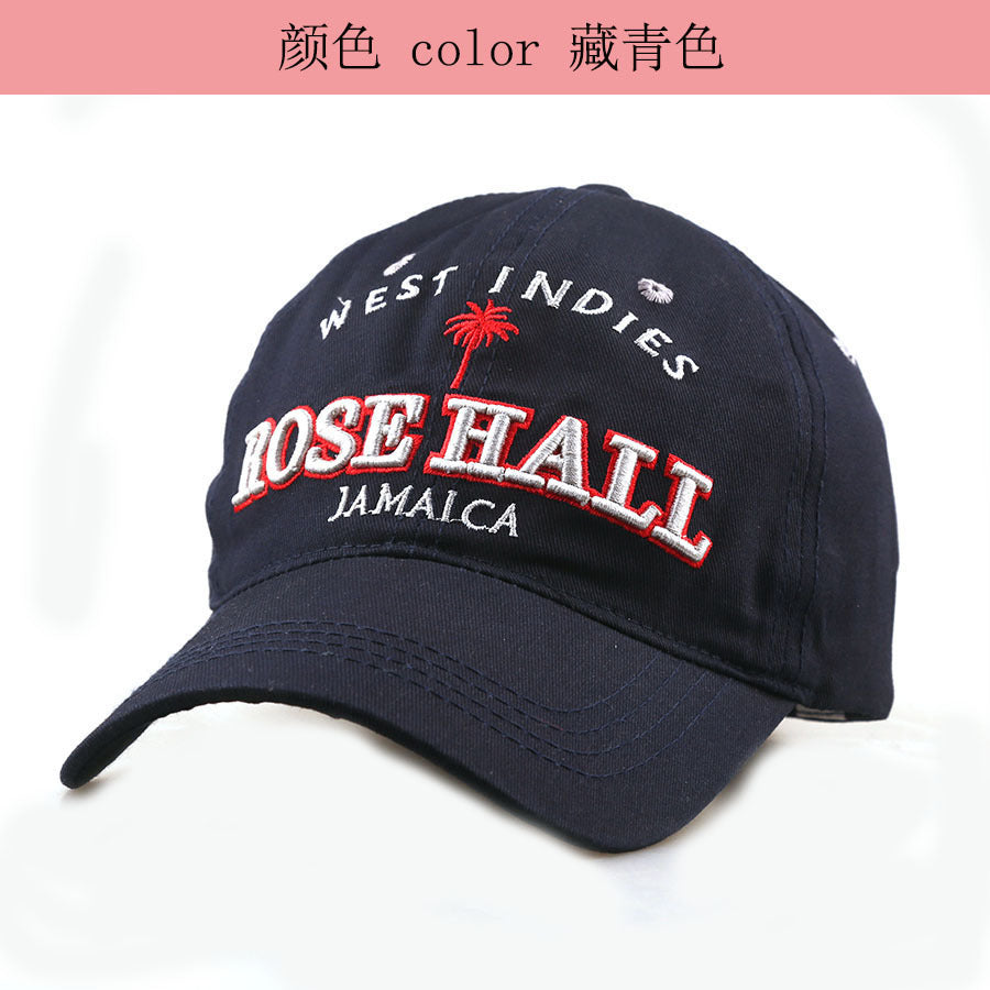 Wholesale Embroidered Letter Baseball Cap Women' s Solid Black Sun Protection Outdoor Sports Casual