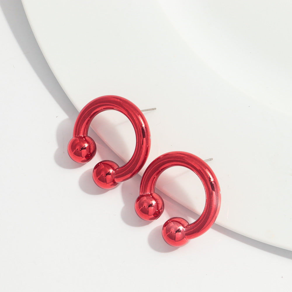 Wholesale Valentine's Day Red Acrylic Earrings