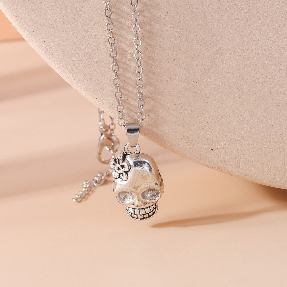 Wholesale  fashion pumpkin skull clavicle chain creative Halloween skull necklace