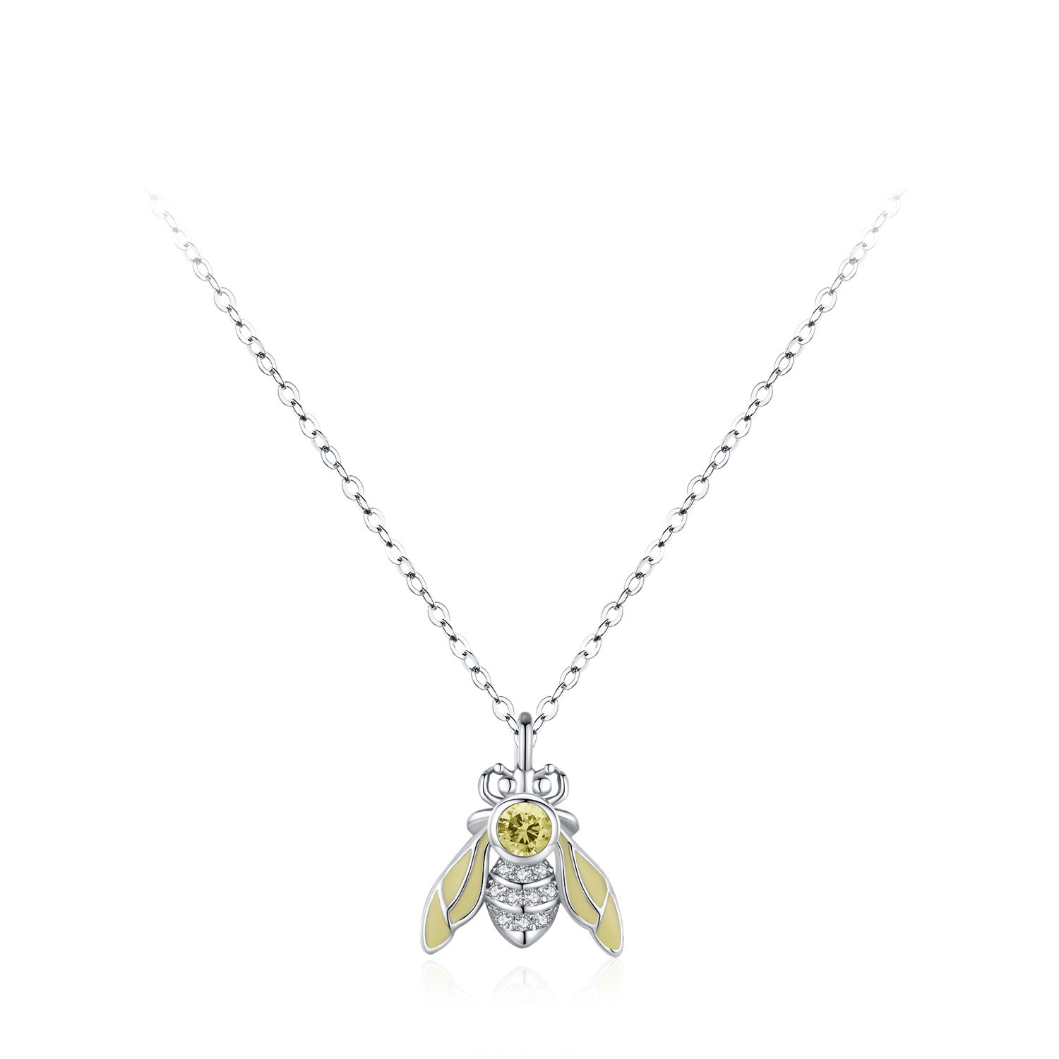 Wholesale sterling silver bee necklace