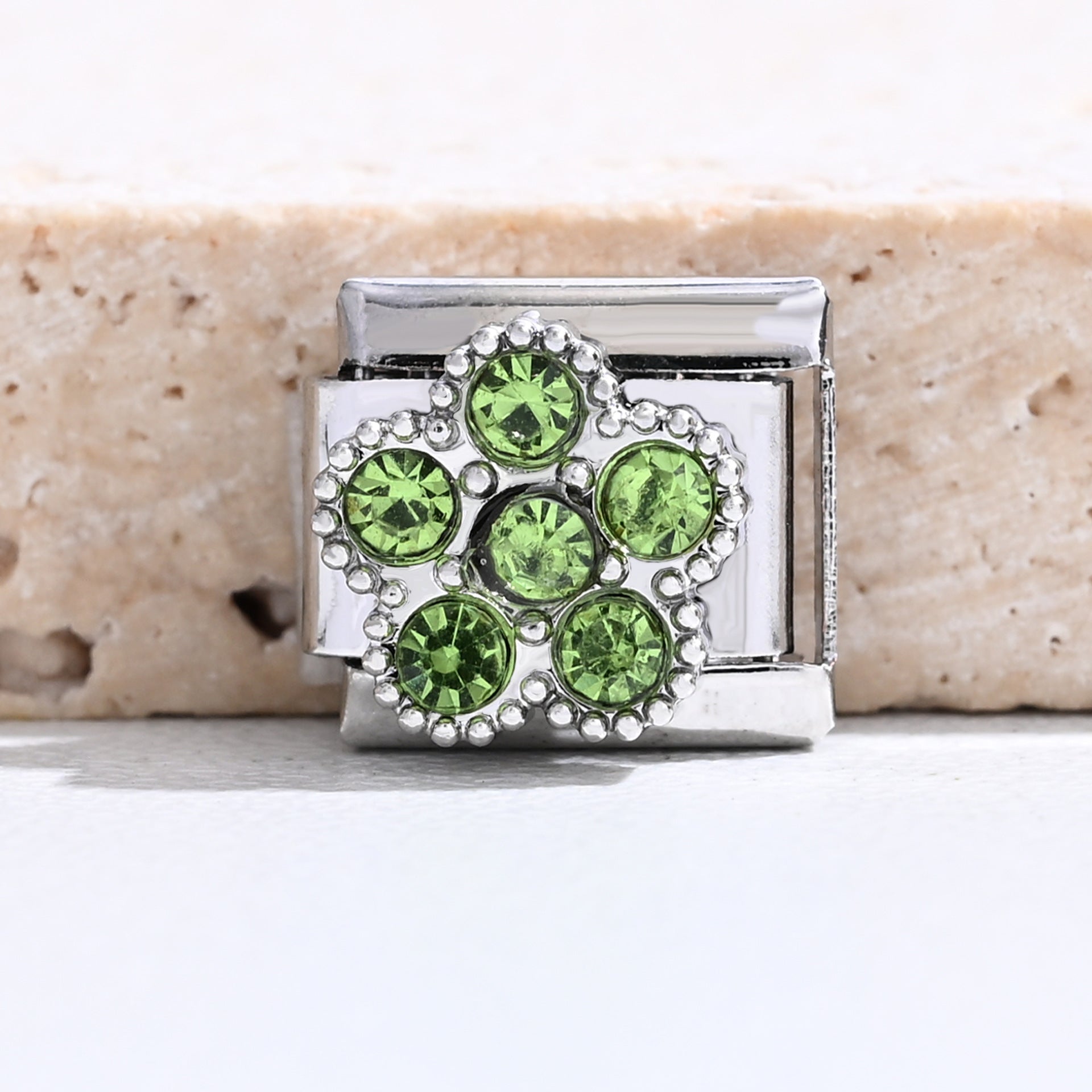 Wholesale 9mm Italian Charm Starter Bracelets DIY square Single Section Creative Stainless Steel Composable Bracelet