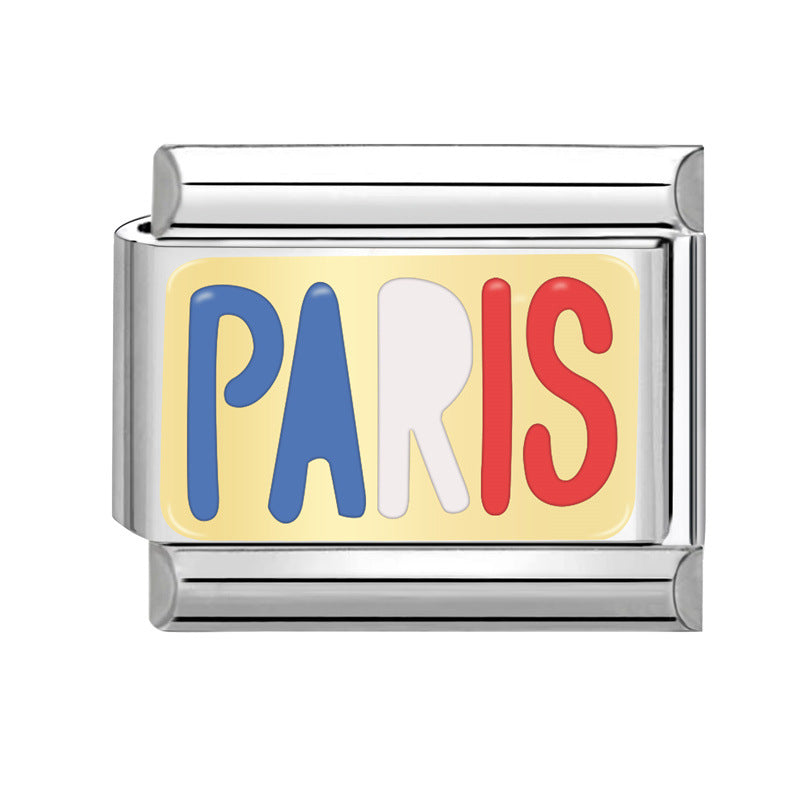 Wholesale Italian Modular Bracelet 9mm DIY Splicing Removable Titanium Steel Combinable Bracelet