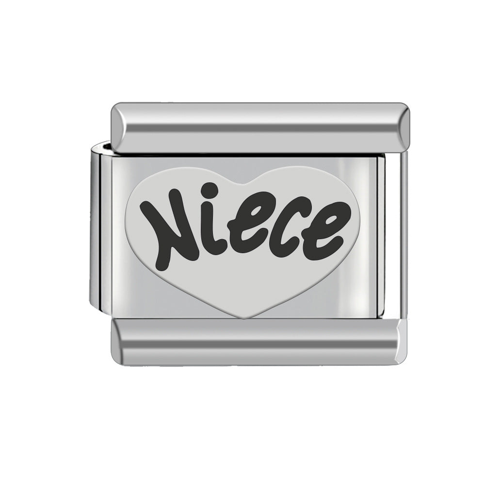 Wholesale 9mm Italian Charm Starter Bracelets DIY square Single Section Creative Stainless Steel Composable Bracelet