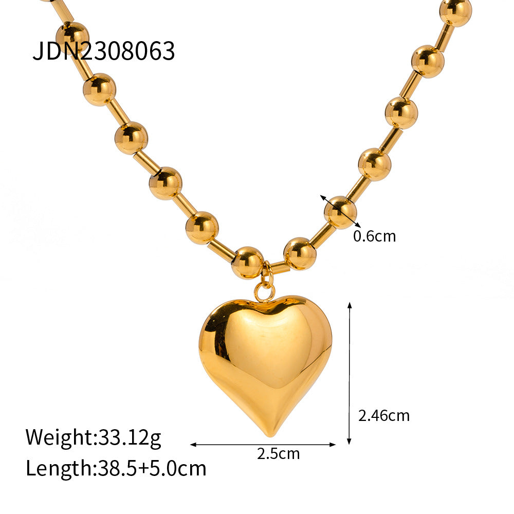 Wholesale Heart Series Vintage Love Necklace Stainless Steel ACC-NE-Wanx002