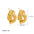 Wholesale  14k gold pleated geometric lines thread earrings