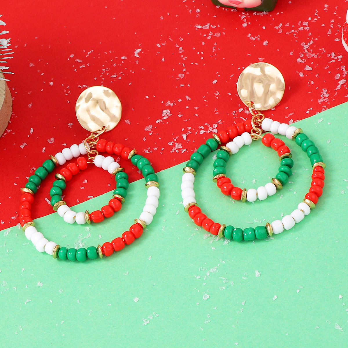 Wholesale Christmas geometric earrings