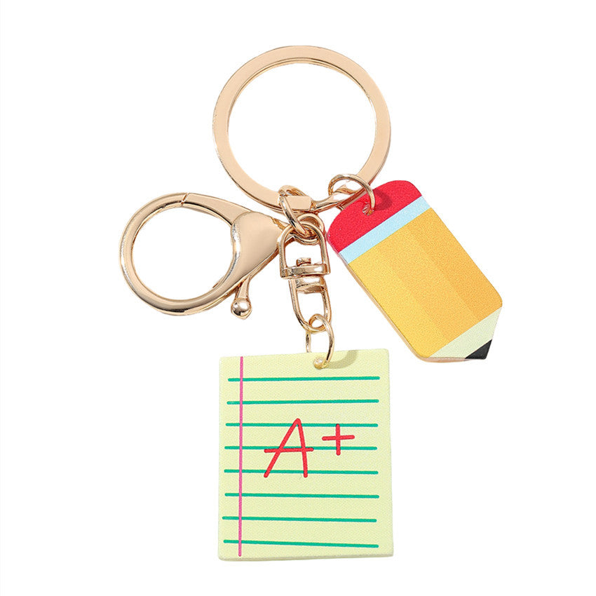 Wholesale Acrylic Teacher Keychain Decorative Accessory for Teacher' s Day Gift