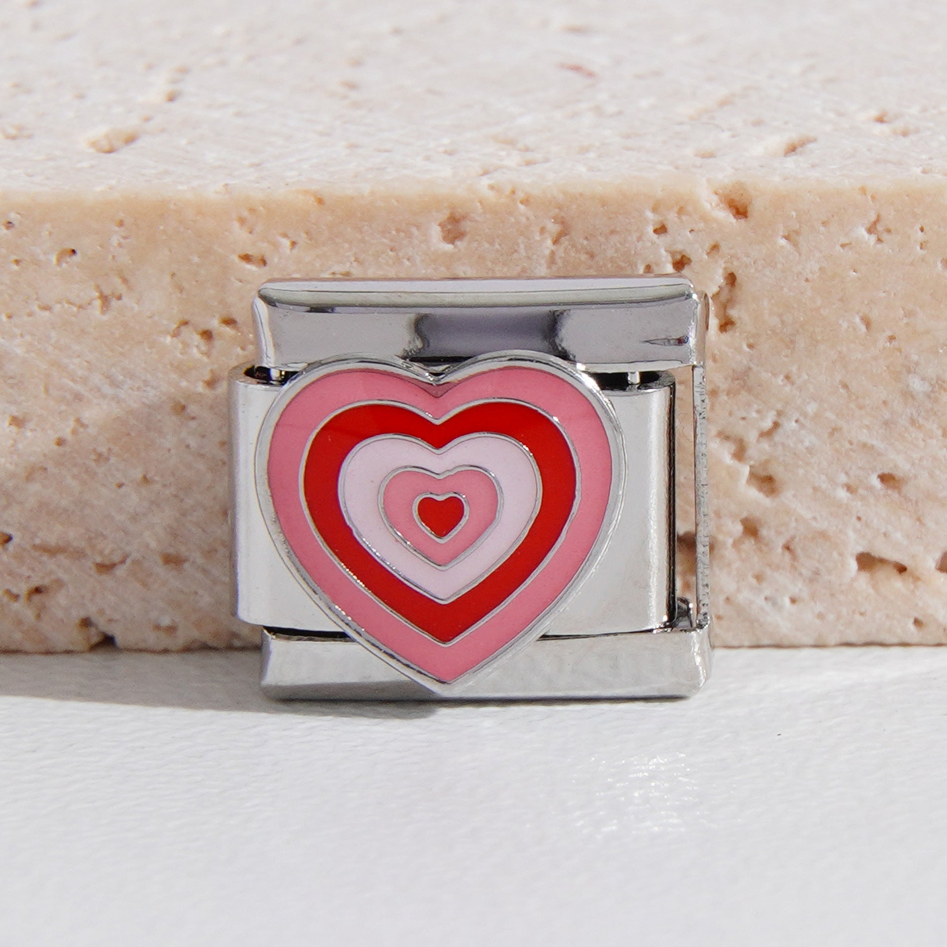 Wholesale Italian Charm Bracelet 9mm DIY Splicing Heart Stainless Steel Composable Bracelet