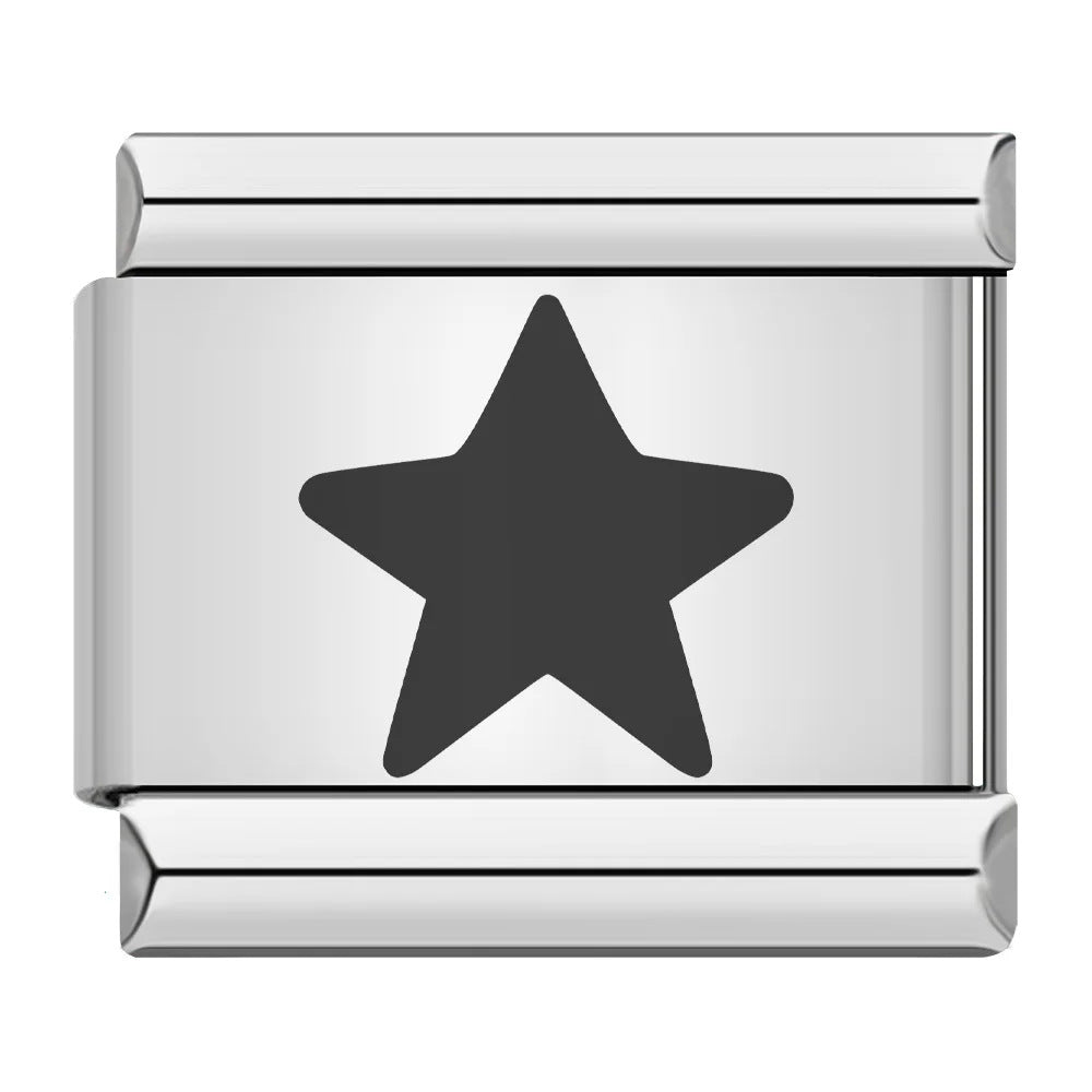 Wholesale  Italian Charm Bracelet 9mm DIY sun moon stars Creative Stainless Steel Composable Bracelet