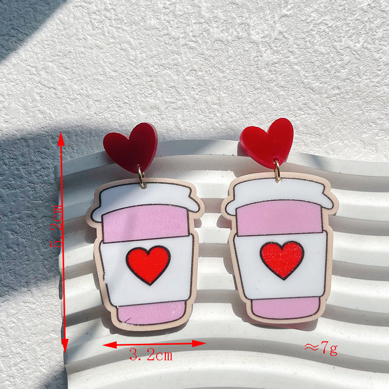 Wholesale Valentine's Day Love Acrylic Earrings