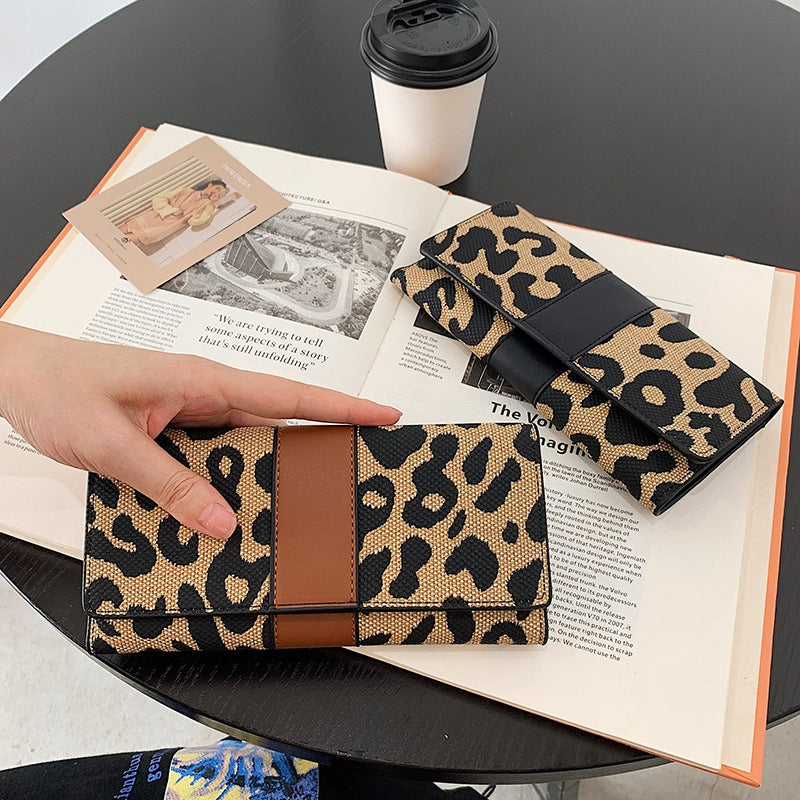Wholesale Leopard Print Large Capacity Wallet ACC-WT-DuoMe007