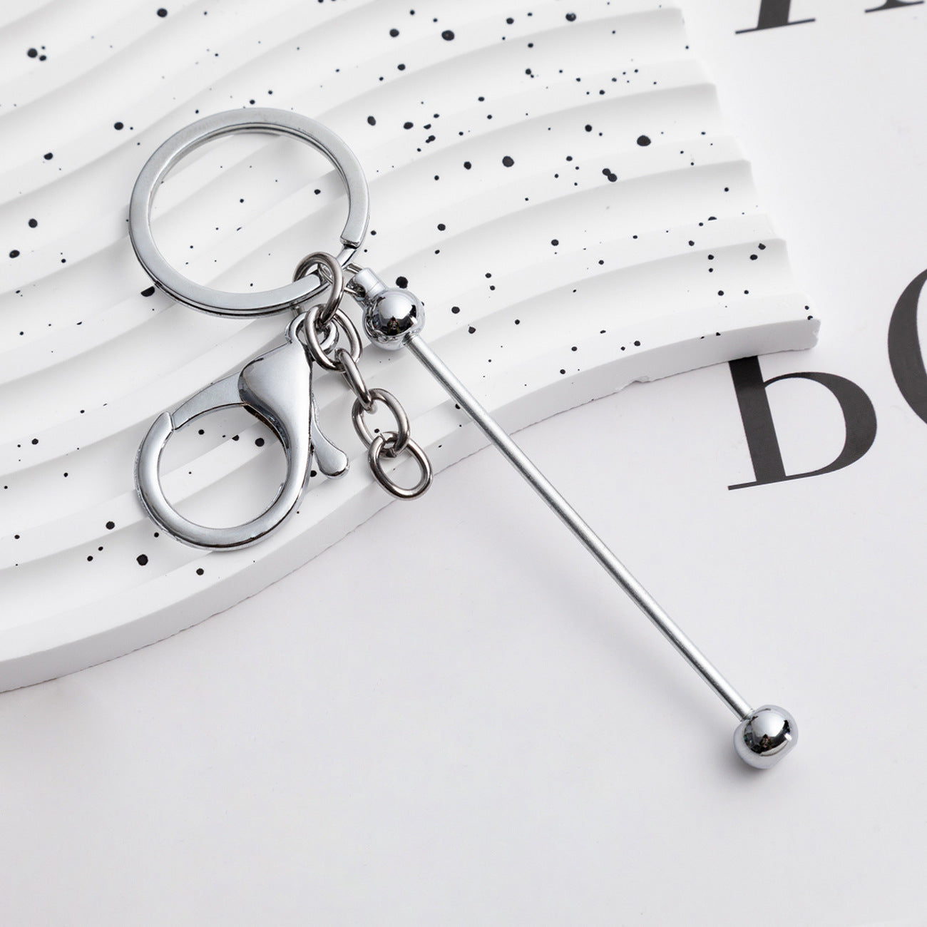 Wholesale Beadable Keychains Colorful DIY Beaded Keychains ACC-KC-HuaH008