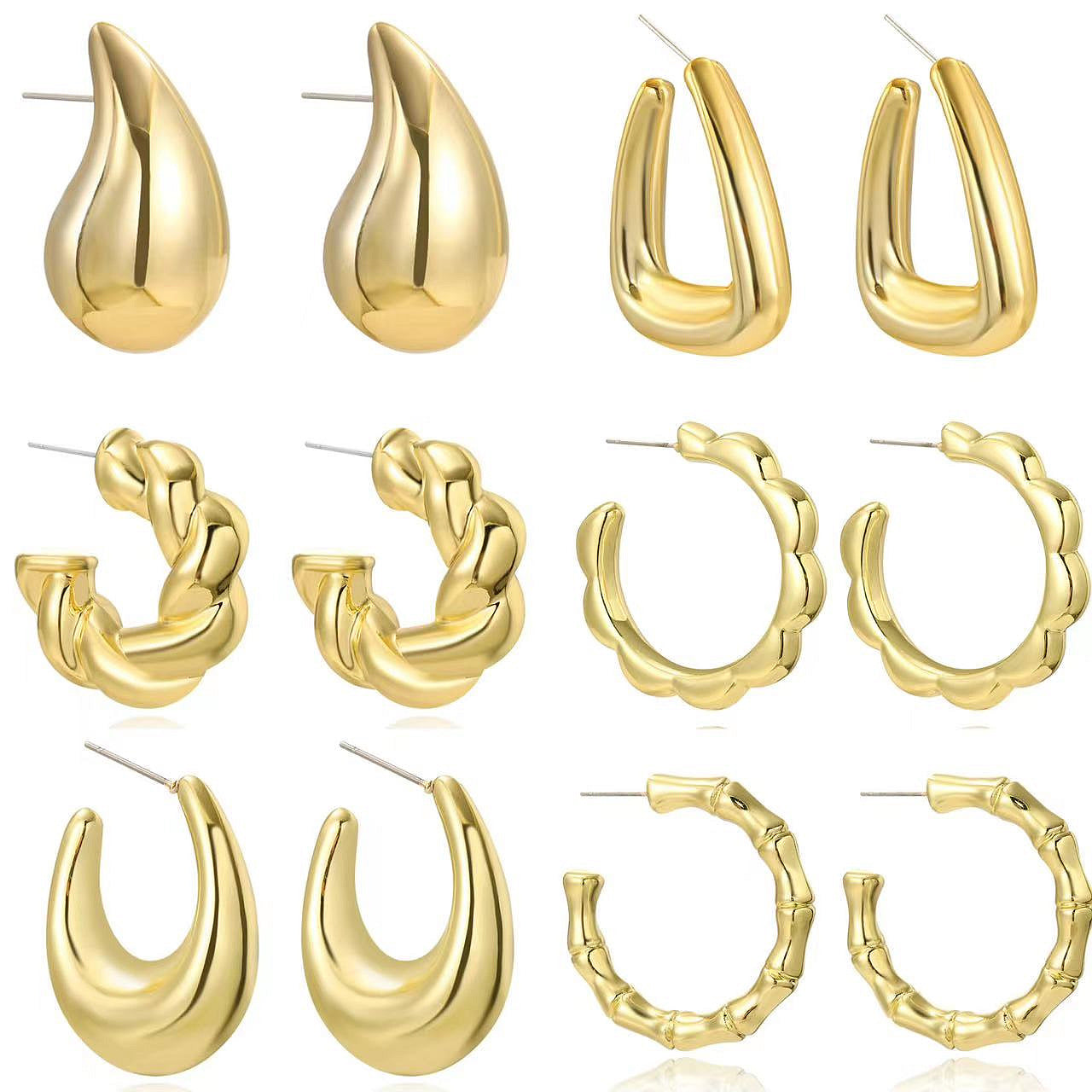 Wholesale Plastic Water Drop Acrylic Earring Set