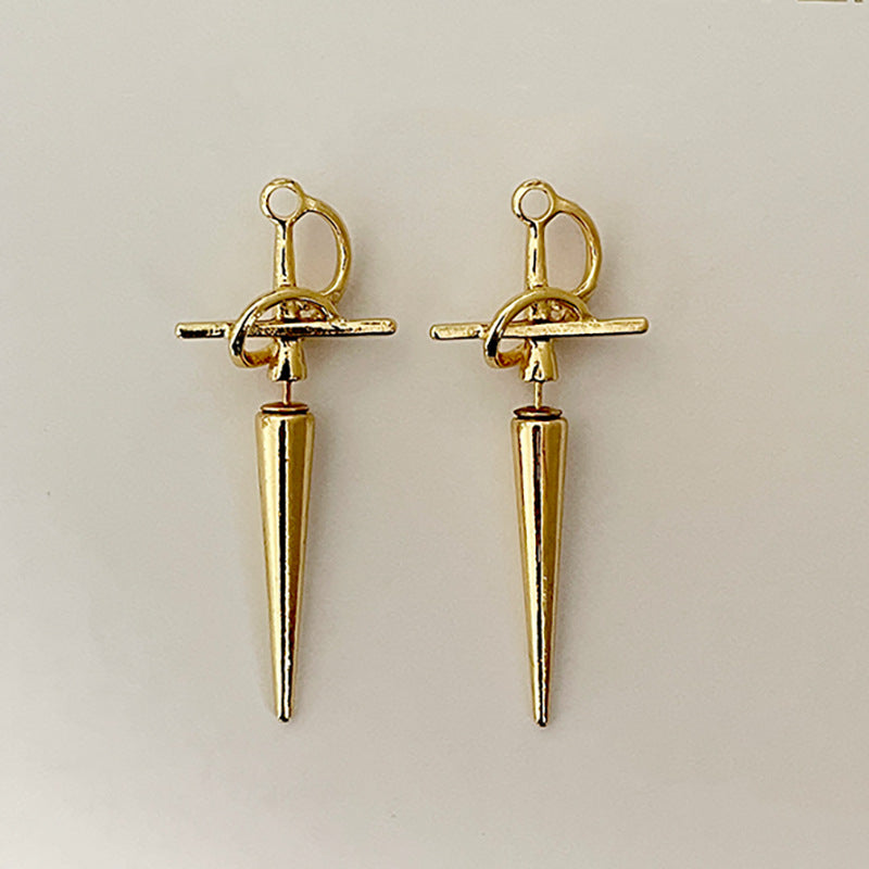 Wholesale Gothic sword earrings  retro exaggerated sword earrings
