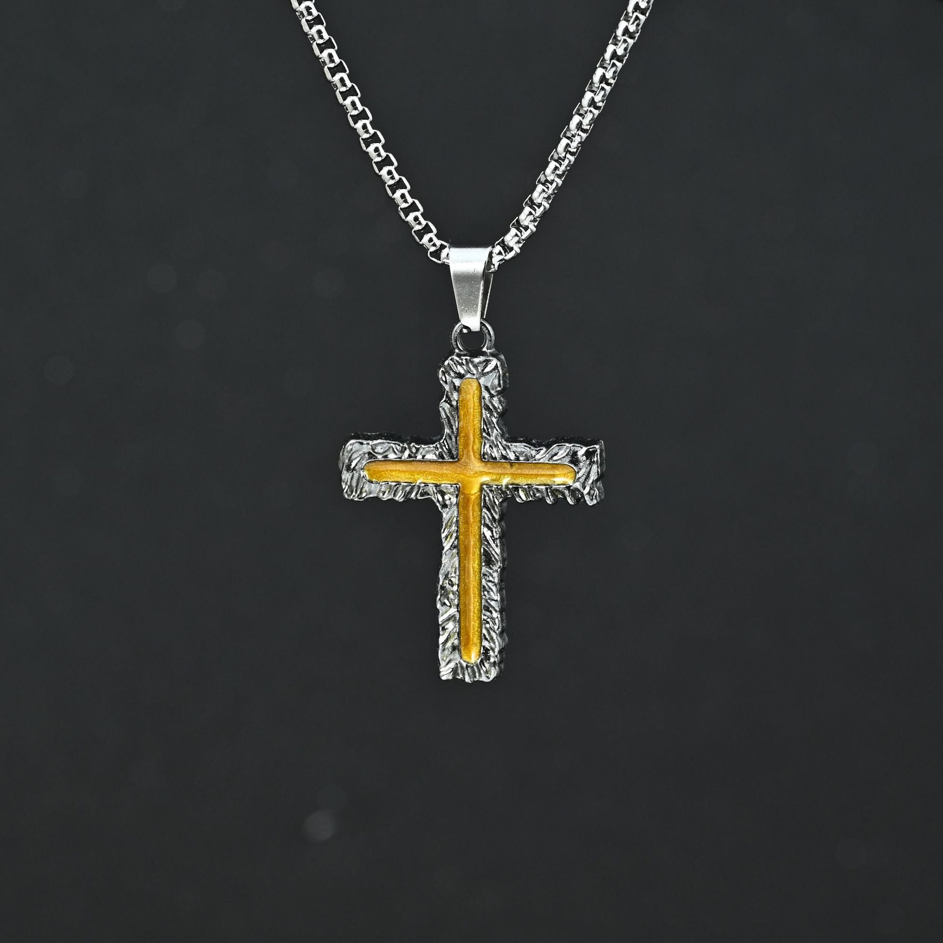 Wholesale Hip Hop Street Style Alloy Cross Pendant Necklace Fashion Accessory For Gift And Boutique Resale