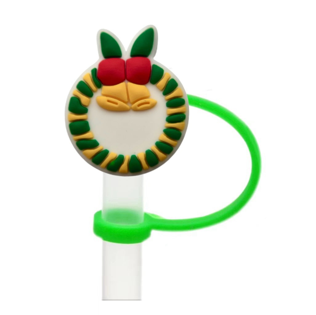 Wholesale 10pcs Christmas theme ideas 8/ 10mm Straw Cover Straw Tube Cap