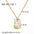 Wholesale Color Oil Drop Stainless Steel 18K Gold Plated Necklace