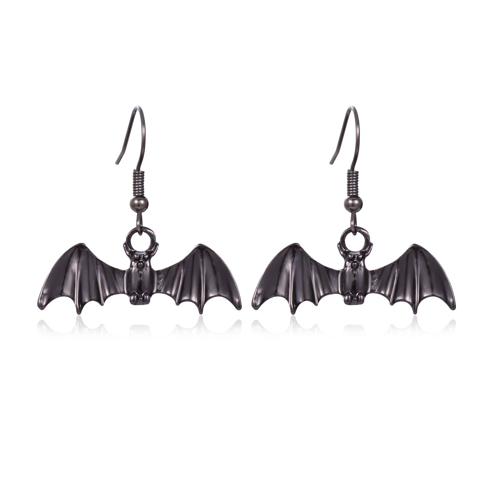 Wholesale  Diamond-Encrusted Zinc Alloy Cat Pumpkin  Web Skull Earrings