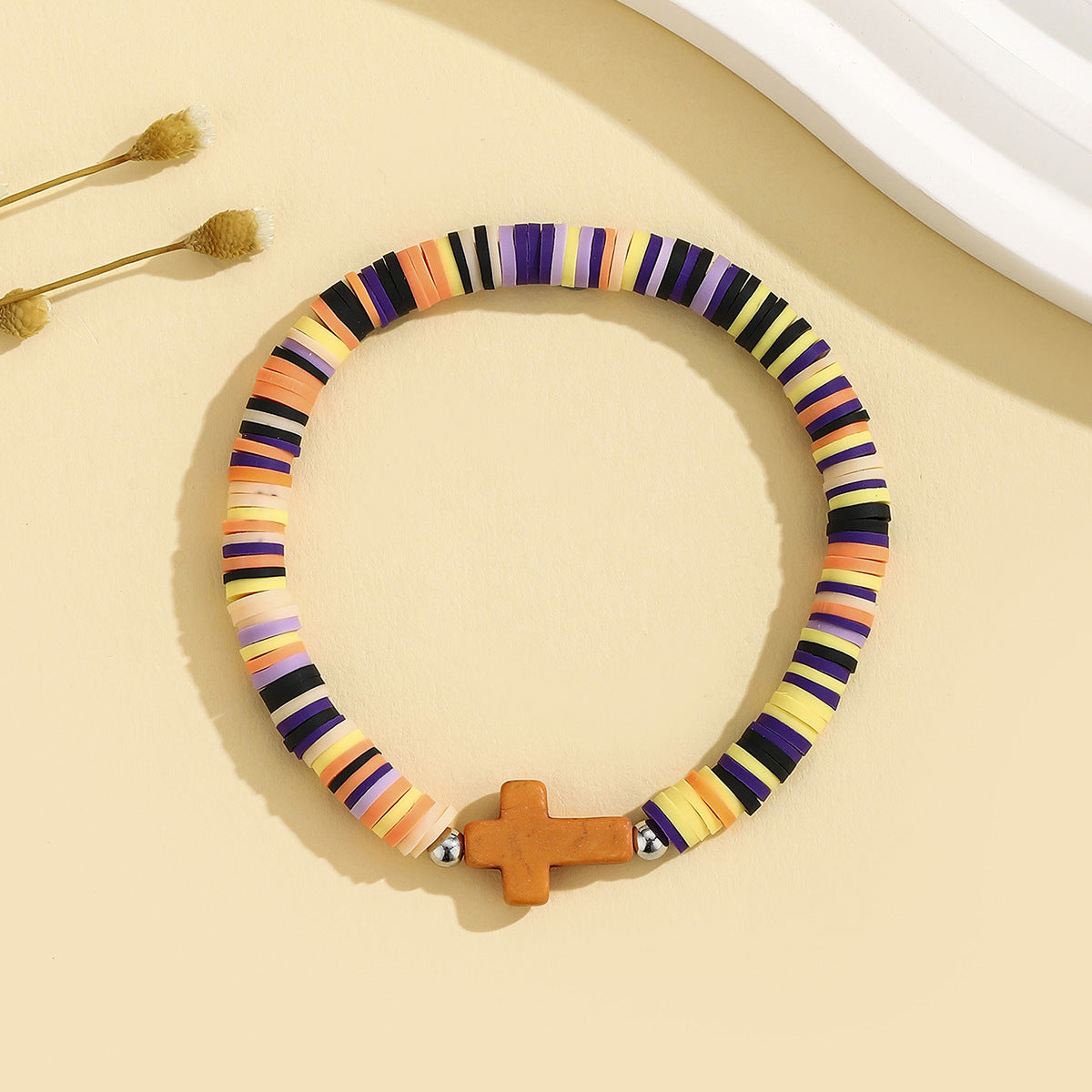 Wholesale Bohemian Colorful Soft Clay Beach Elastic Adjustable Bracelet