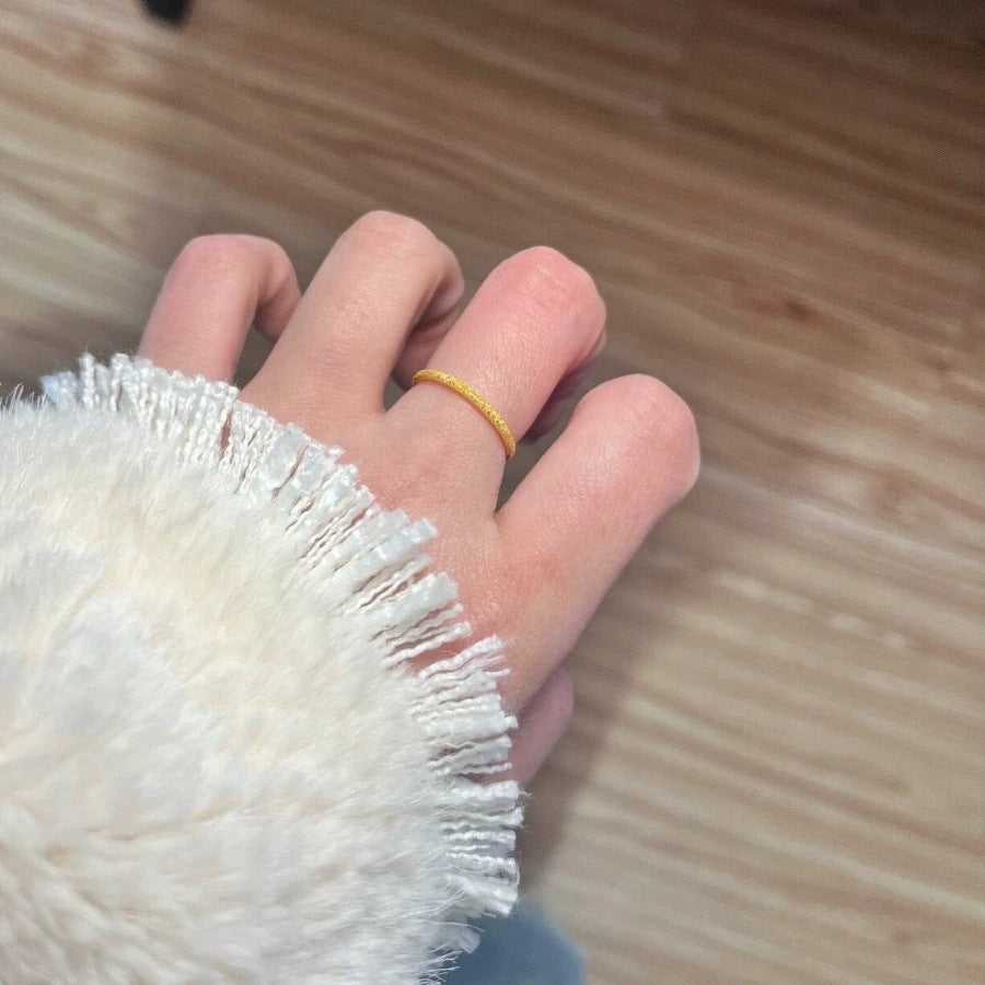 Wholesale Fine Glitter Starry Sky Ultra-Fine Frosted Titanium Steel Ring