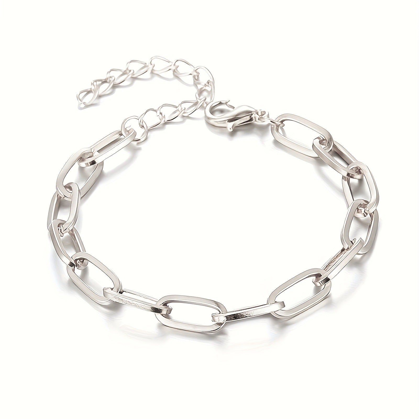 Wholesale Stylish Gold Paperclip Chain Bracelet Minimalist Hip Hop Chunky Jewelry Accessory For Women Boutique Resale