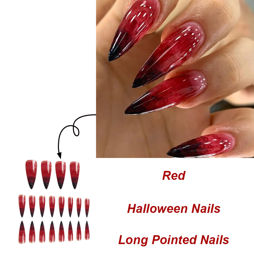 Wholesale 24 Pieces/box Halloween Press-on Nails Kits Nail Stickers