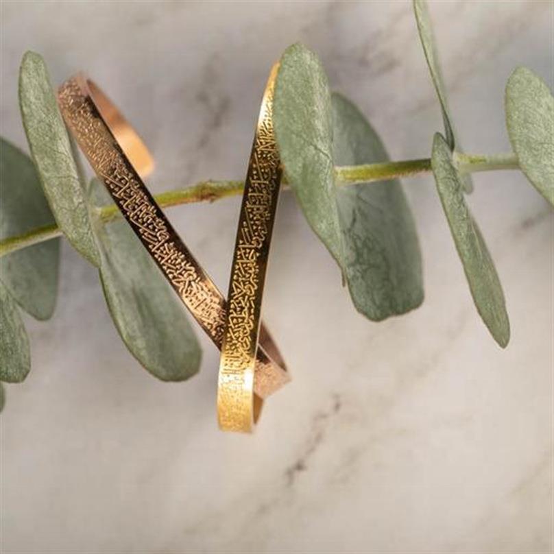 Wholesale Ayatourkursi Sleeve Carved Stainless Steel Bracelet ACC-BT-FuSu001