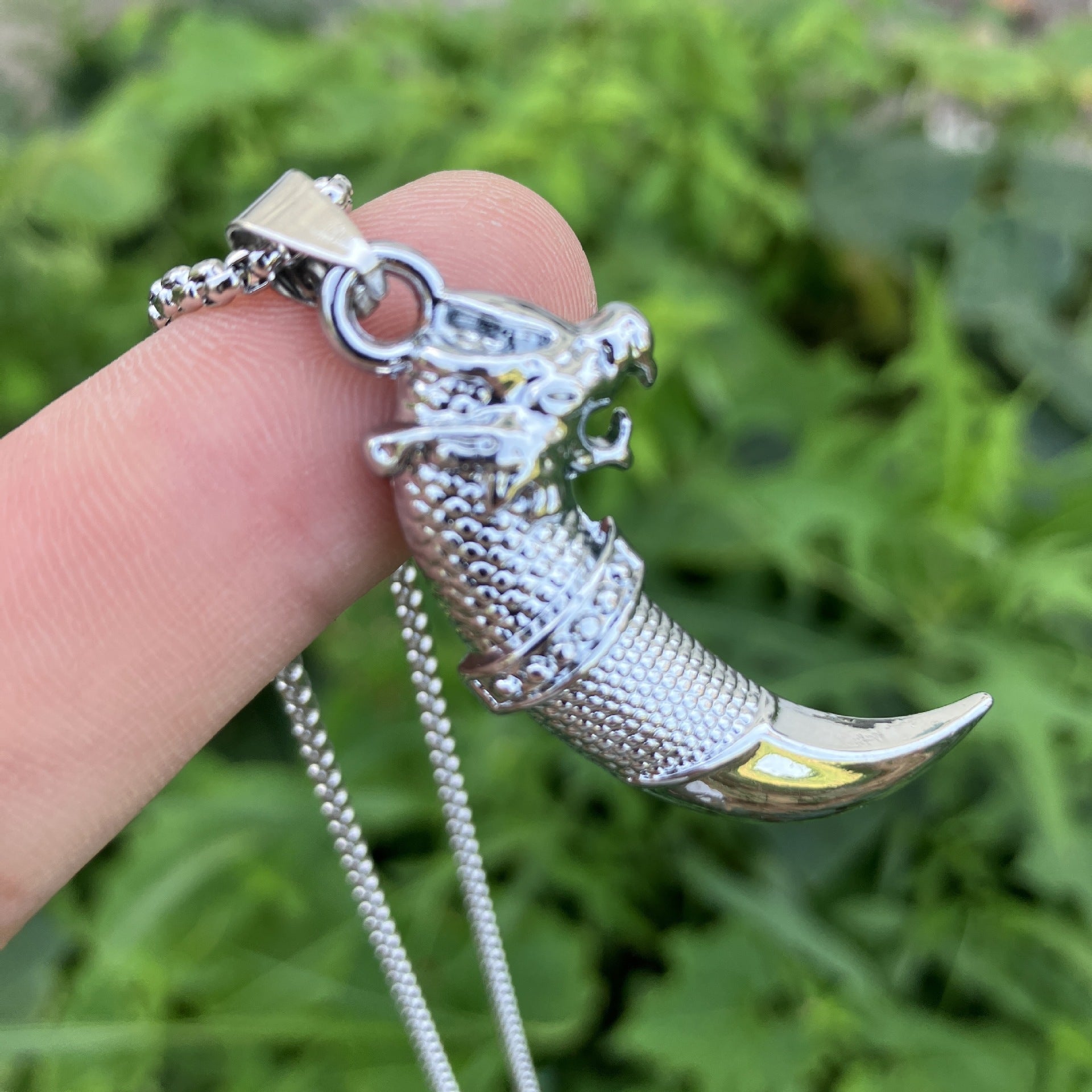 Wholesale Men S Wolf Tooth Pendant Necklace Retro Cool Handmade Layering Jewelry Gift