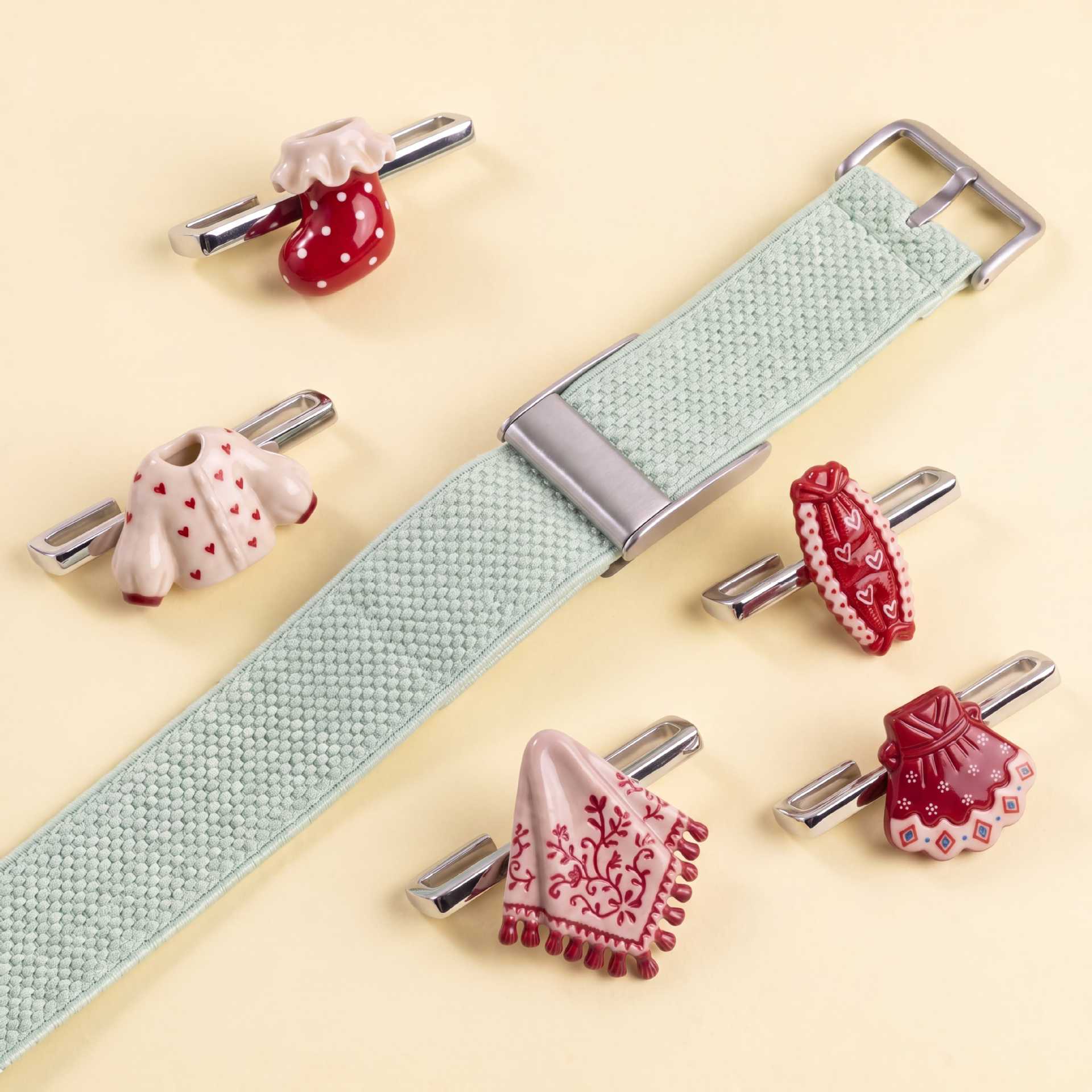 Wholesale Stainless Steel Cartoon Decorative Charms For Watch And Fitness Tracker Bands DIY Jewelry Accessory Resale Accent
