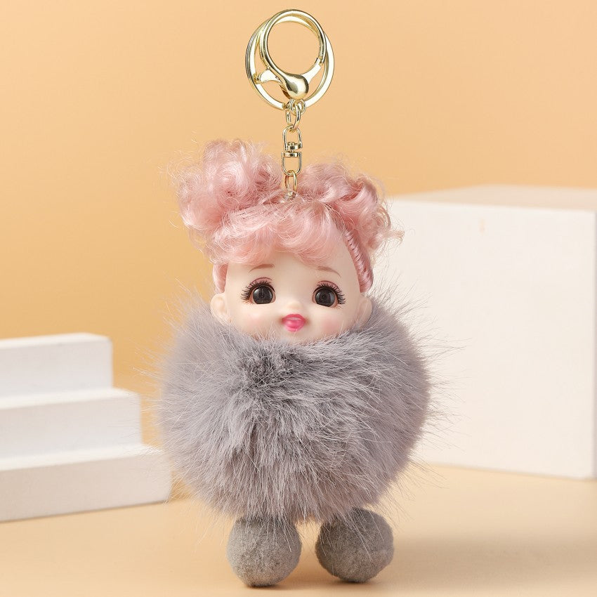 Wholesale Cute Doll Cartoon Plush Keychain Pom Pom ACC-KC-RongR057