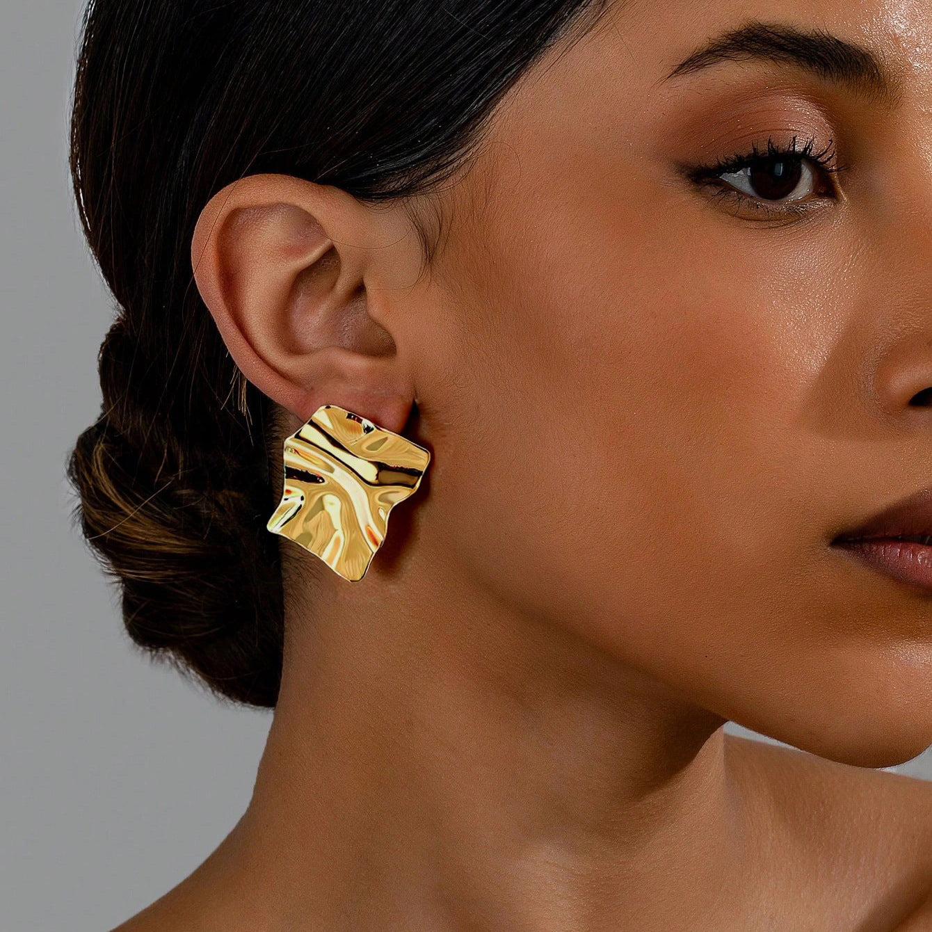 Wholesale Stainless Steel Titanium Steel Gold Light Luxury Earrings