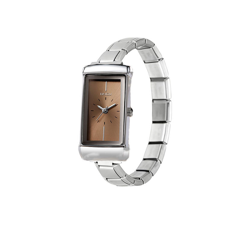 Wholesale Vintage Rectangular Women' s Watch - Italian Style DIY Modular,  Fashion Accessory,  Gift